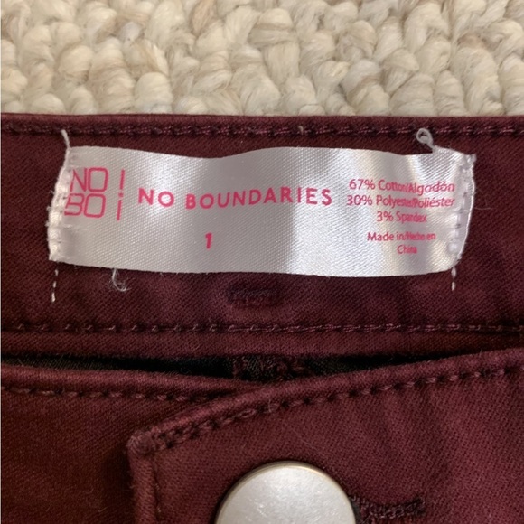 Burgundy Skinny Jeans Size 1 - Picture 6 of 10